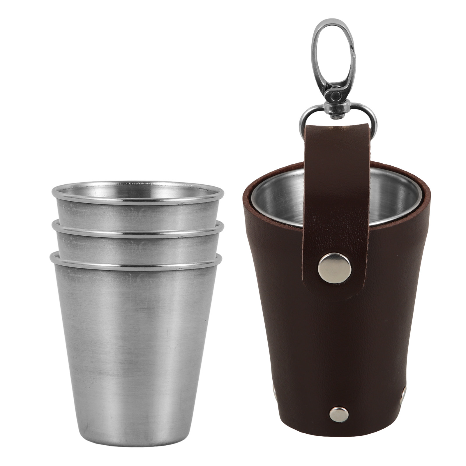 Coffee Tea Vodka - 5Pcs Stainless Steel Shot Cups 70Ml