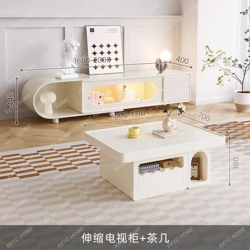Coffee Tea Unit - X-S Coffee Table Retractable Multifunctional Small