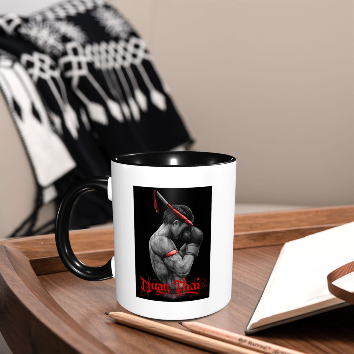 Coffee Tea Thai - Muay Thai Boxing Fighter Mug Funny