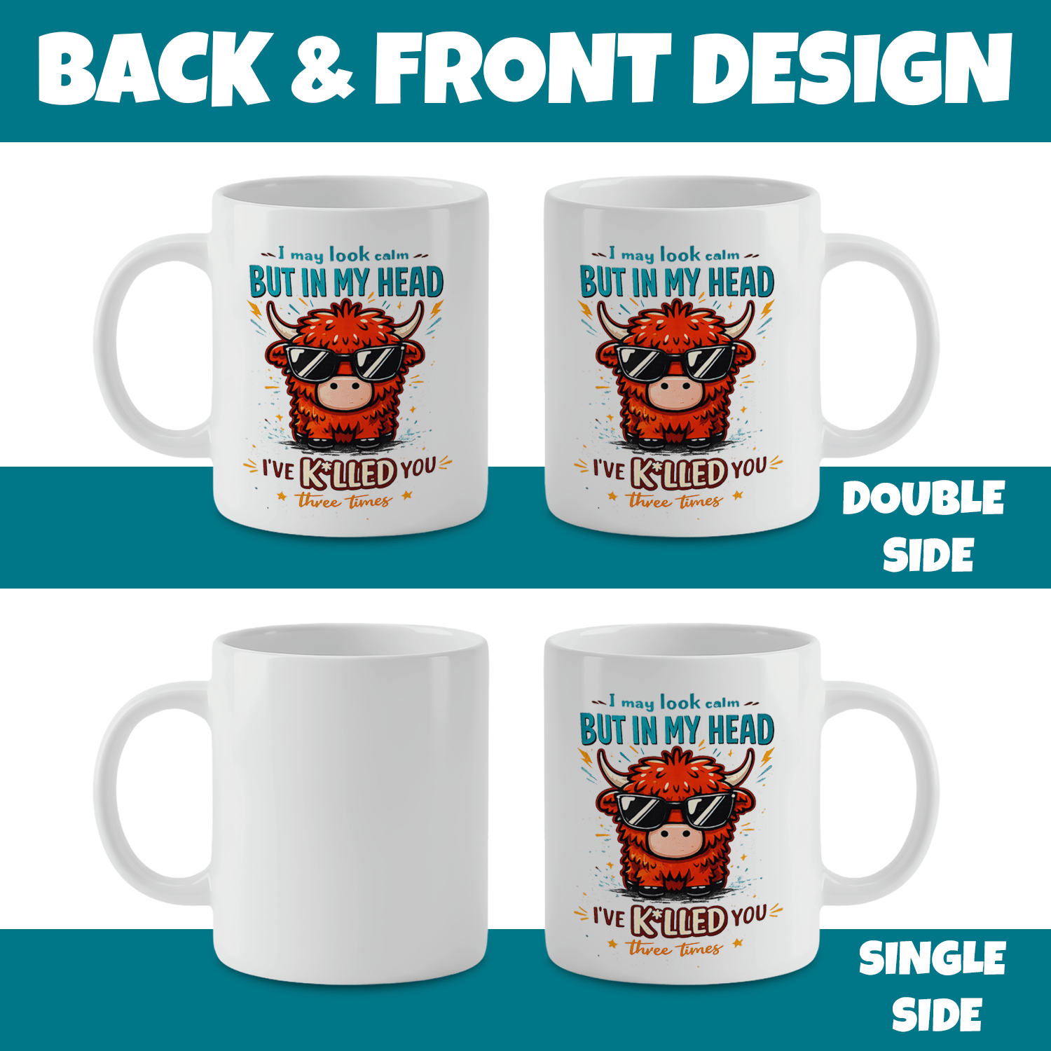 Highland Cow Funny Quote Coffe - огляд і ціна Coffee And Tea Quotes Funny