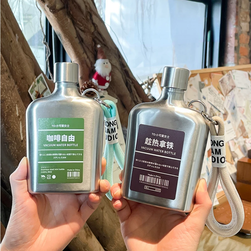 9oz Stainless Steel Hip Flask  - огляд і ціна Coffee Tea Vodka