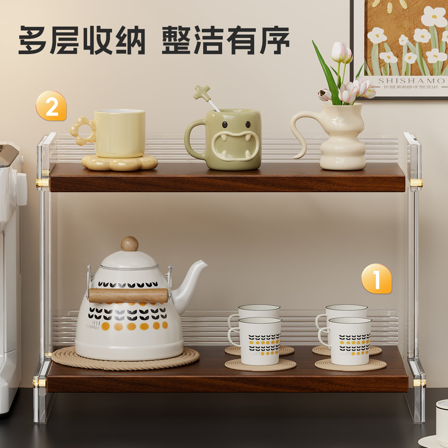 Desktop cup storage rack Count - огляд і ціна Tea Coffee Set Up