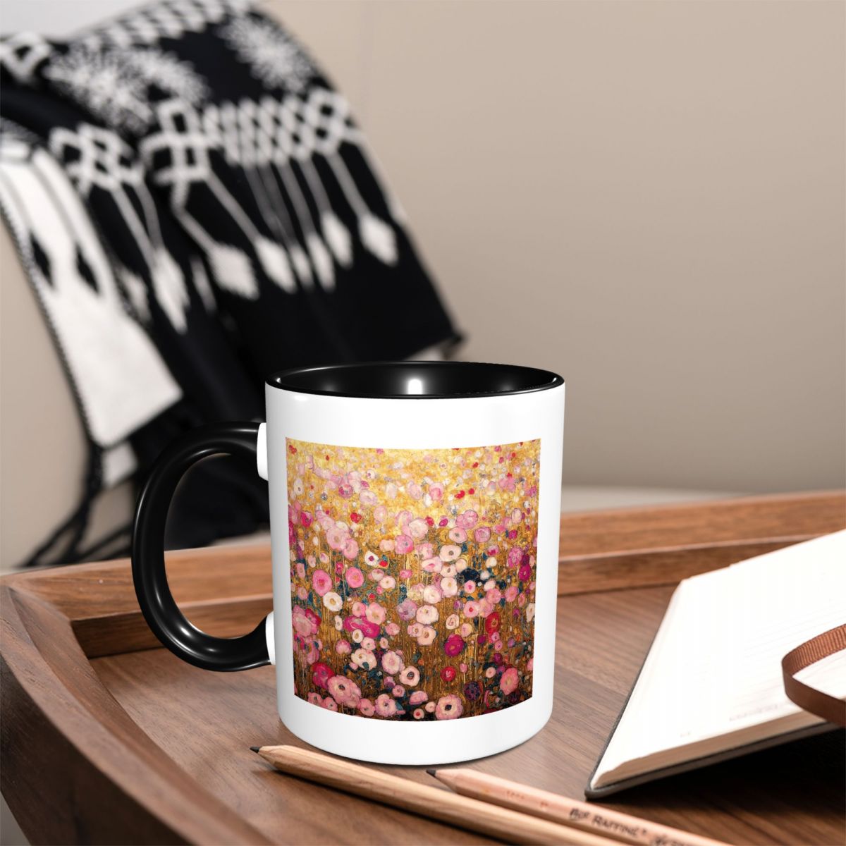 Gustav Klimt Pink Flower Garde - огляд і ціна Coffee Tea Garden