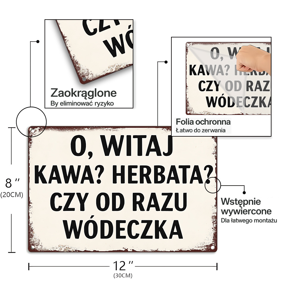 Polish Humor Aluminum Sign: 