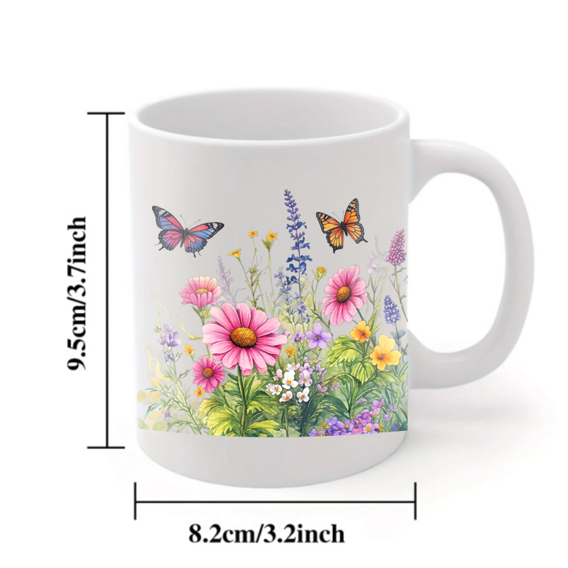 Ceramic cup white flower garde - огляд і ціна Coffee Tea Garden