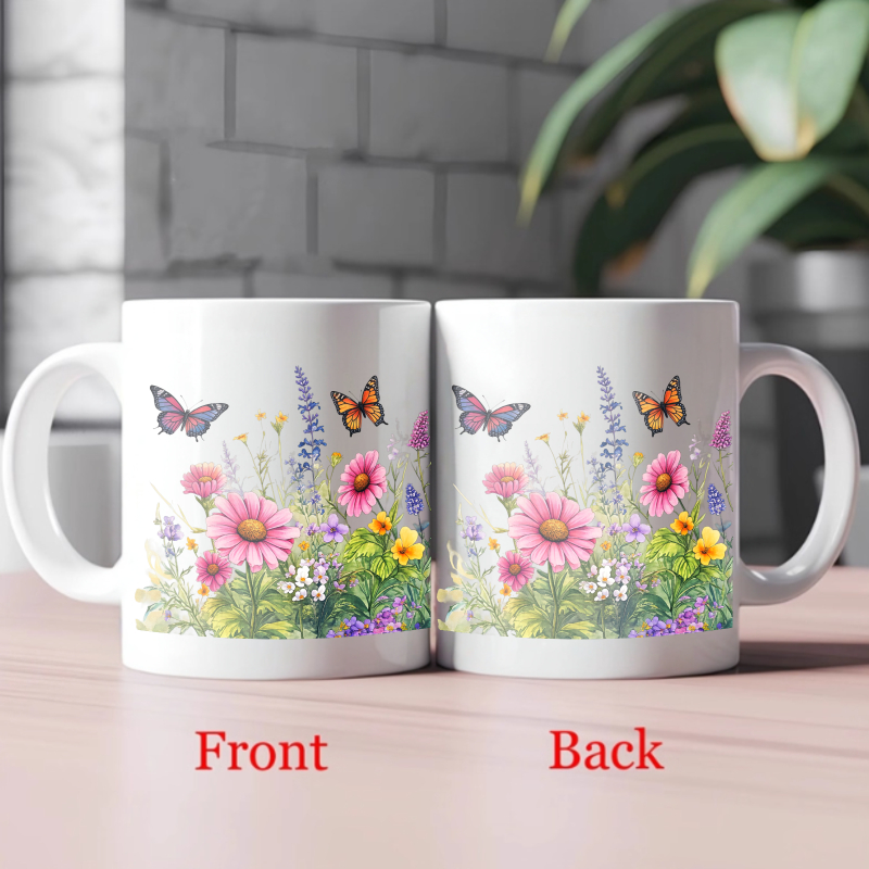 Ceramic cup white flower garde - огляд і ціна Coffee Tea Garden