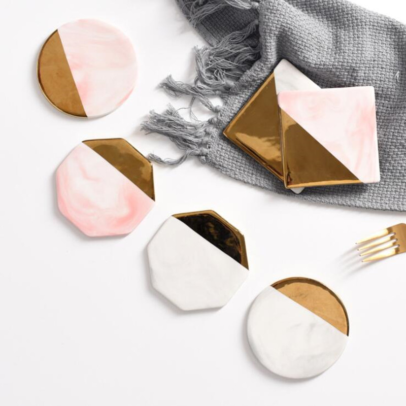 Marble Grain Coasters Ceramics - огляд і ціна Coffee Tea Place